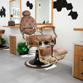 Black Friday Deal~! Greenlife® Throne Gold Antique Luxury Heavy-Duty Swivel Barber Chair  Black & Gold