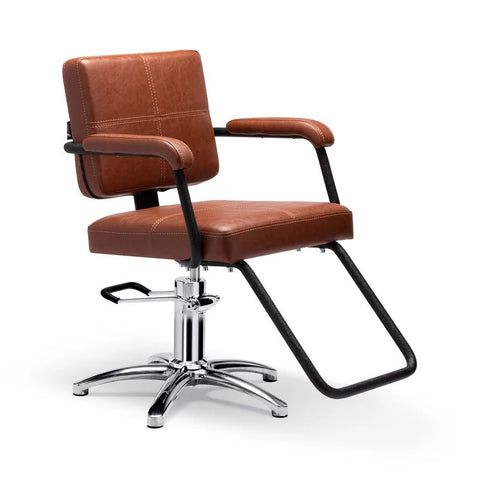 Lanvain Blake Hair Salon Styling Chairs 63 - 1 Round stainless steel - GreenLife - Barber Chair