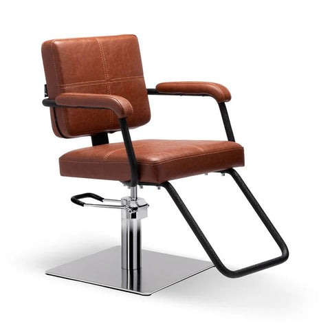 Lanvain Blake Hair Salon Styling Chairs 63 - 1 Round stainless steel - GreenLife - Barber Chair