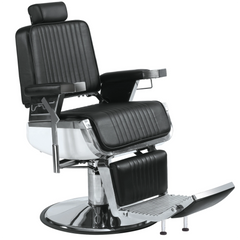 Greenlife ® Vader Advance Modern Recline Barber chair Black & Silver - GreenLife - Barber Chair