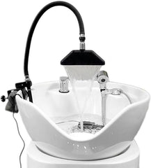 Waterfall Water Circulation System, Shampoo Bed Accessories Head Spa Equipment with Pump 360° Adjustable Water Circulation Frame for headspa - GreenLife - Shampoo Unit