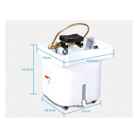 SalonLand Movable Head Spa Treatment Machine Shampoo basin sink with Steamer and water Circulation - GreenLife - Portable Shampoo Sink