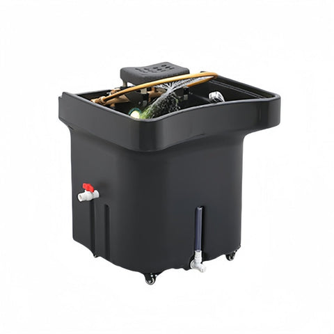 SalonLand Movable Head Spa Treatment Machine Shampoo basin sink with Steamer and water Circulation - GreenLife - Portable Shampoo Sink