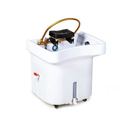 SalonLand Movable Head Spa Treatment Machine Shampoo basin sink with Steamer and water Circulation - GreenLife - Portable Shampoo Sink
