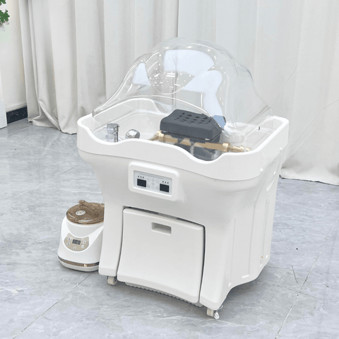 SalonLand Portable Thai Shampoo Basin Sink No Plumbing With 50L Water Tank and 25L Dirty Water Tank - GreenLife - Shampoo Unit