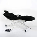 SilverFox 3 motors 4 Section Electric Massage Table 2274B with Hand Controller Cream / Black