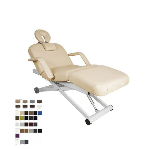 SilverFox 3 motors 4 Section Electric Massage Table 2274B with Hand Controller Cream / Black - GreenLife - Electric Massage Bed