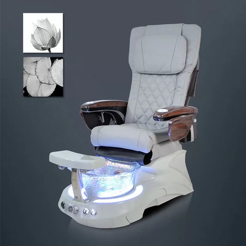 Pedicure Massage Chair with Scallop Glass Sink for Salon/Pedispa - Greenlife - Pedicure Chair