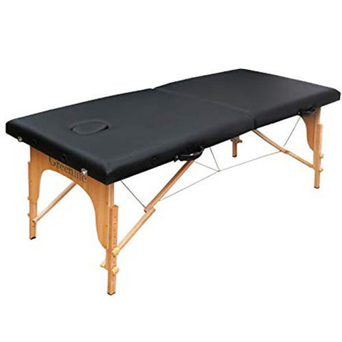 2-Section 4" Wooden Super Stable Portable Massage Table - MTW203 - GreenLife-Portable Massage Table