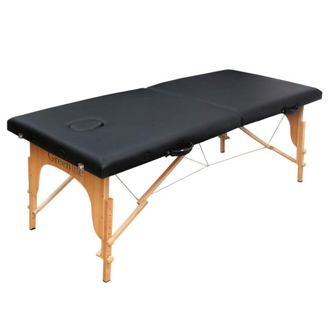 2-Section Wooden Sport Size Portable Massage Table - MTWS121OB - GreenLife-Portable Massage Table
