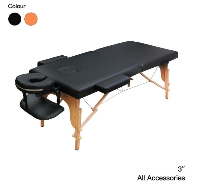 2-Section 3" Wooden Sport Size Portable Massage Table - MTWS121 - GreenLife-Portable Massage Table