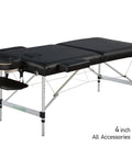 2-Section 4" Aluminum Super Stable Portable Massage Table - MTA121 - GreenLife-101611