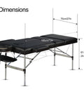 3-Section 5" Aluminum Super Stable Portable Massage Table - MTA132 - GreenLife-Portable Massage Table