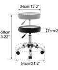 Deluxe Hydraulic Adjustable Height Rolling Stool - RS541/2 - GreenLife-103541