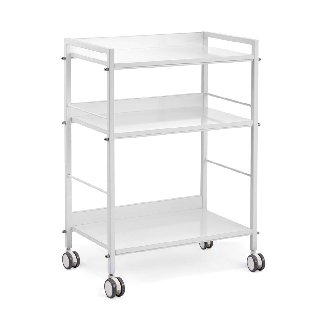 Multi-Function White Metal Trolley with SafeEdge - GreenLife-104411