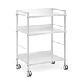 3-Tier Multi-Function White Metal Trolley Cart