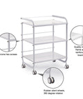 Beauty Metal Frame Three Shelves Trolley - ST421 - GreenLife-Trolley