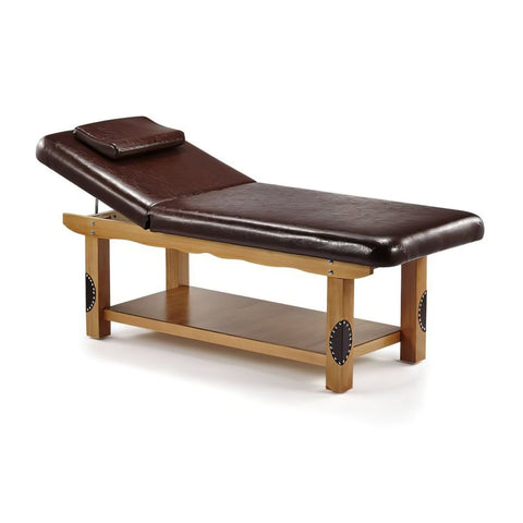 Wooden Reclined Stationary Massage SPA Table