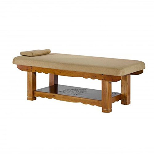Super Stable Wooden one Piece Stationary Linen Massage SPA Table - ST281 - GreenLife-Stationary Massage Table