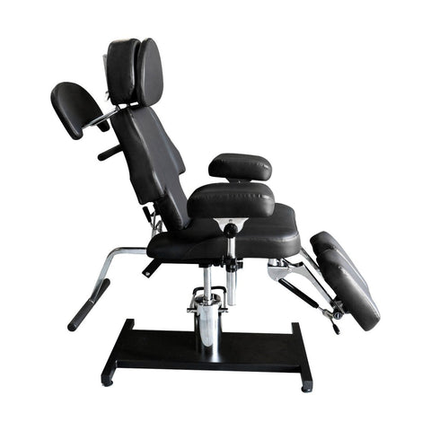 Luxury Adjustable Hydraulic Tattoo Chair BLACK - GreenLife-Hydraulic Bed