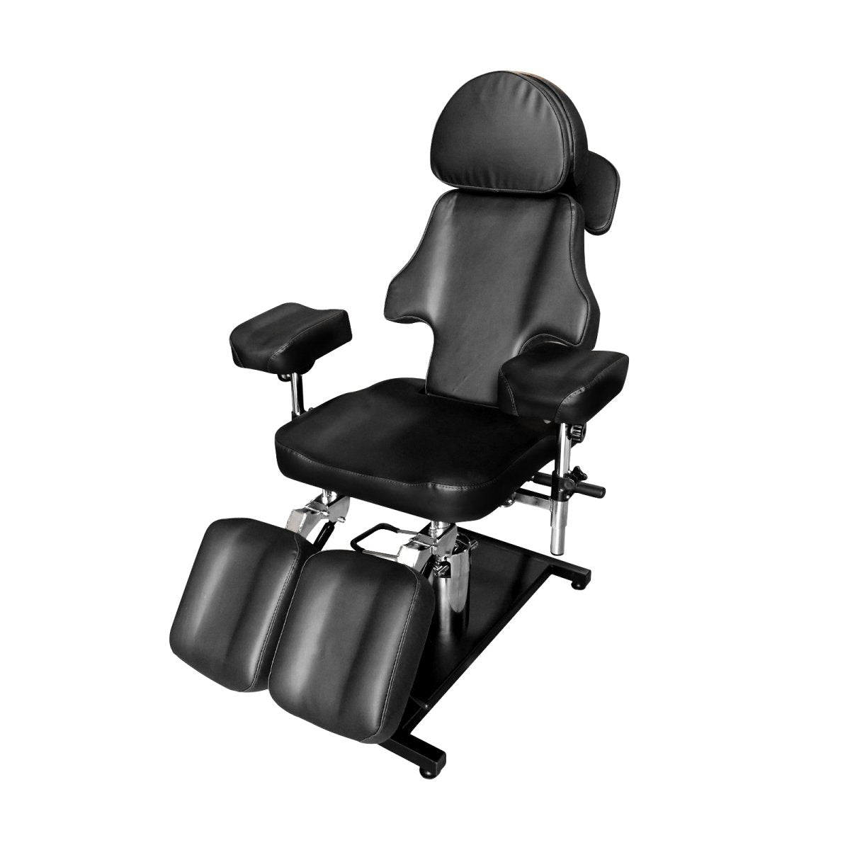 Luxury Adjustable Hydraulic Tattoo Chair BLACK - GreenLife-Hydraulic Bed