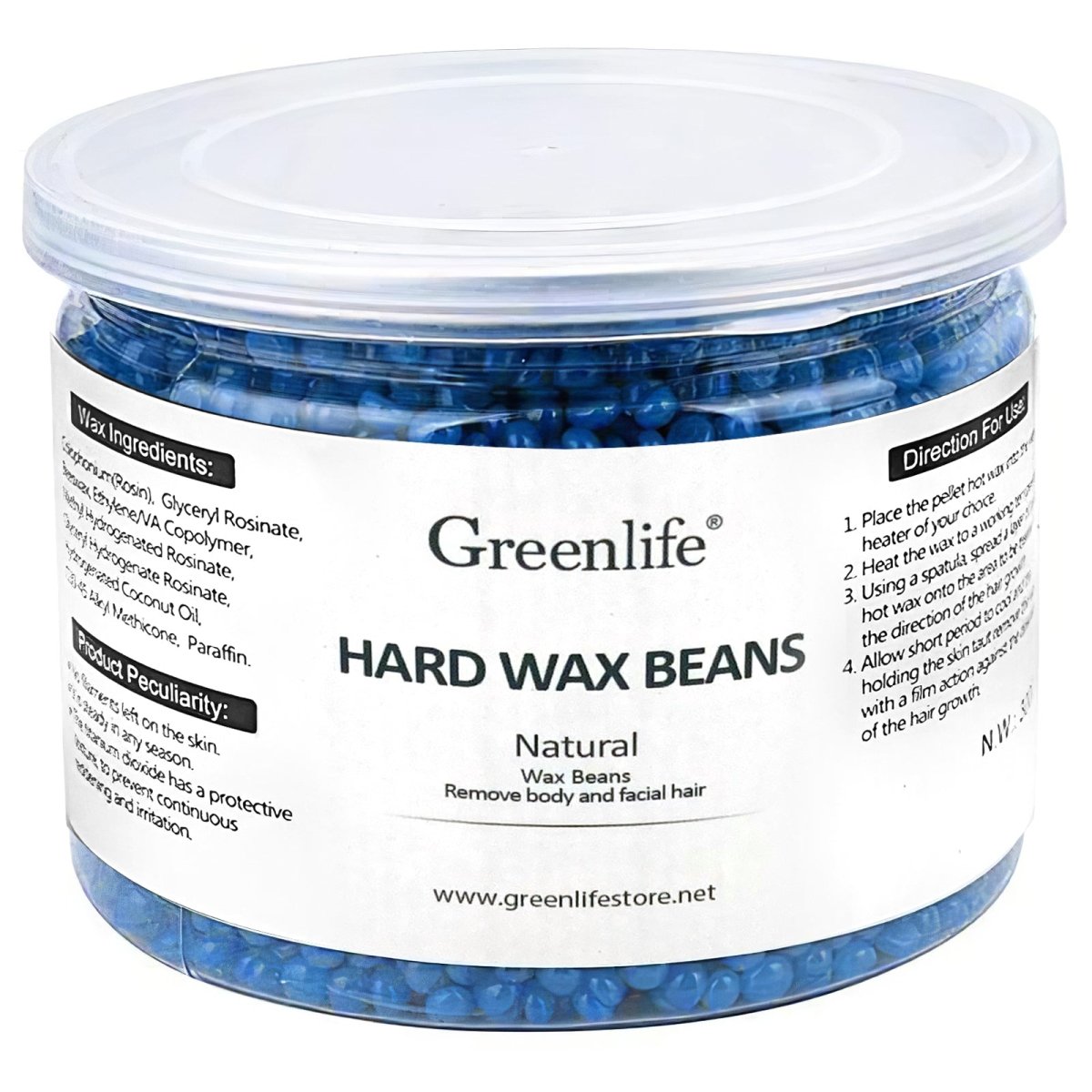 Canned Wax 300g Hard Wax Beads For Hair Removal - GreenLife-Wax Supplies