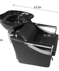 Luxury Backwash Shampoo Unit Bowl Sink Chair Station - SU 121 - GreenLife-121121