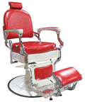 Premium Vintage Barber Chair in Cardinal Red - GreenLife-Barber chair