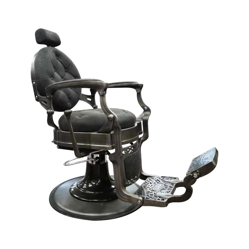 Premium Antique Salon Barber Chair (Dark Grey) - BC 511 - GreenLife-Barber chair