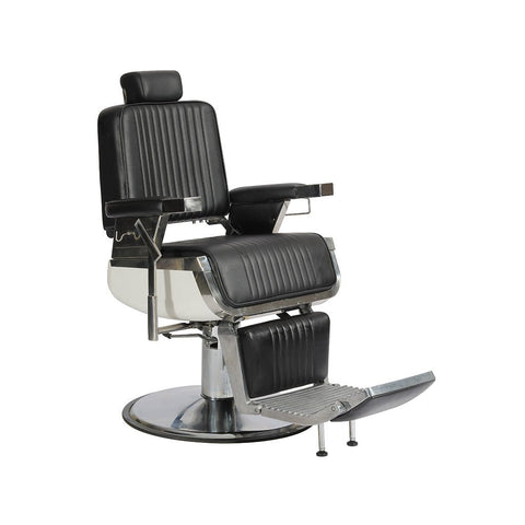 Hydraulic Luxury Barber Chair FR-58007-SL (Black & White) - GreenLife-121651A