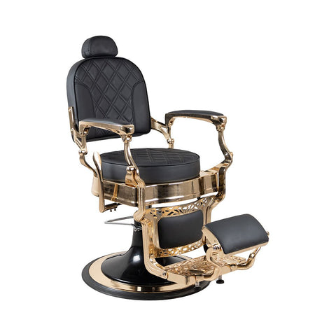 Luxury Vintage Barber Chair FR-58039HC (Gold & Black) - GreenLife-121921A