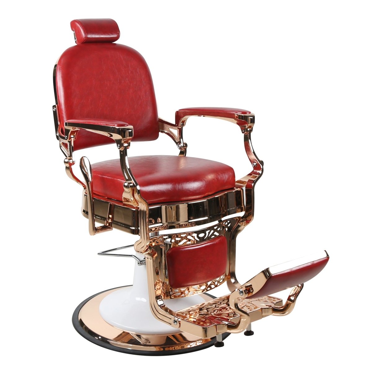 Premium Heavy Duty Barber Chair in Cardinal Red - GreenLife-Barber chair