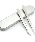 2PC Eyelash Tweezers Kit (Silver) - GreenLife-201394