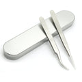 2PC Eyelash Tweezers Kit (Silver)