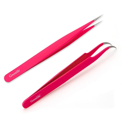Pink Tweezer Kit 2pc