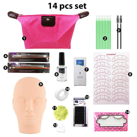 False Eyelashes Extension Practice Exercise Set - GreenLife-Eyelash Supplies