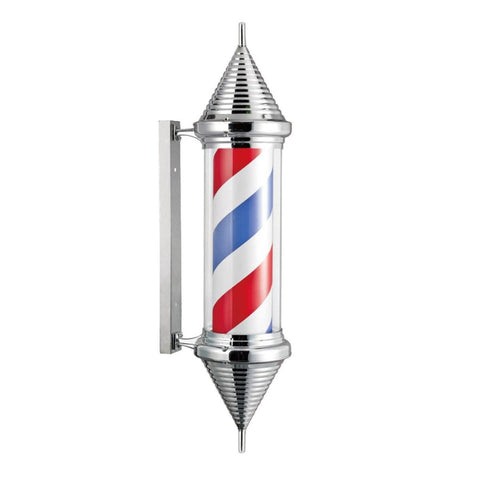LED Blue Red Stripes Rotating Barber Shop Pole 40in - BP 840 - GreenLife-201840