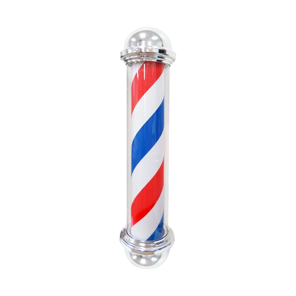 LED Blue Red Stripes Rotating Barber Shop Pole 35in - BP843 - GreenLife-Barber Pole