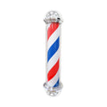 Poteau de salon de coiffure rotatif à rayures bleues et rouges LED 35 pouces - BP843 