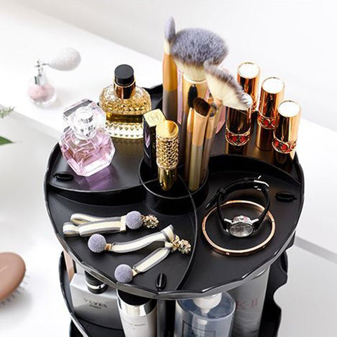 Makeup Organizer 360 Degree Rotating Cosmetics Storage Case - 9006 - GreenLife-Beauty Supplies