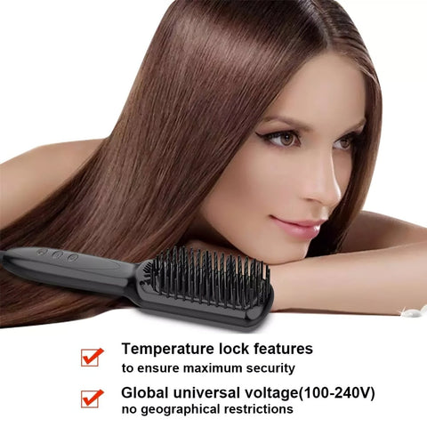 LED Screen Hair Straightener w/Floating Ceramic Plates and Digital Controls Titanium Anti-Static Flat Iron - GreenLife-salon equipment