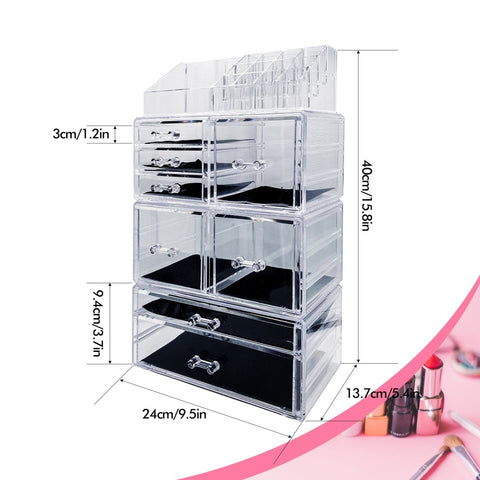 Makeup Cosmetic Organizer Storage Drawers Display Boxes Case - GreenLife-5011571