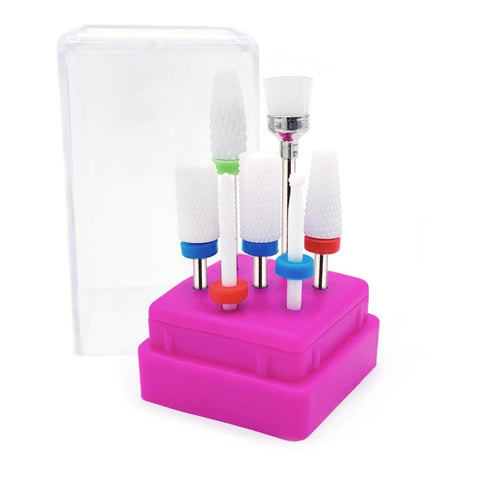 7 pcs Nail Drill Bits Kit Set B - GreenLife-Manicure Supplies
