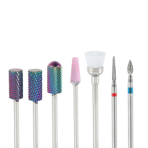 7 Pcs Nail Drill Bits Kit B - GreenLife-Manicure Supplies