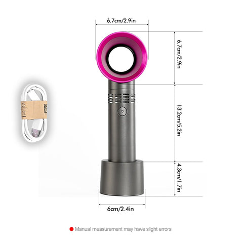 USB Rechargeable Portable Bladeless Fan Handheld - GreenLife-Eyelash Fans