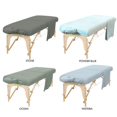 Flannel 3 Pieces Massage Table Sheet Set - GreenLife-Sheet Set