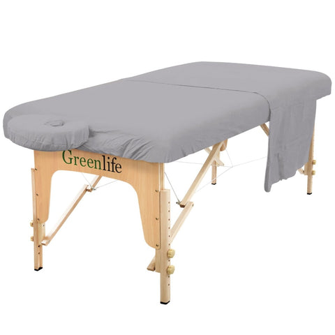 Flannel 3 Pieces Massage Table Sheet Set - GreenLife-Sheet Set