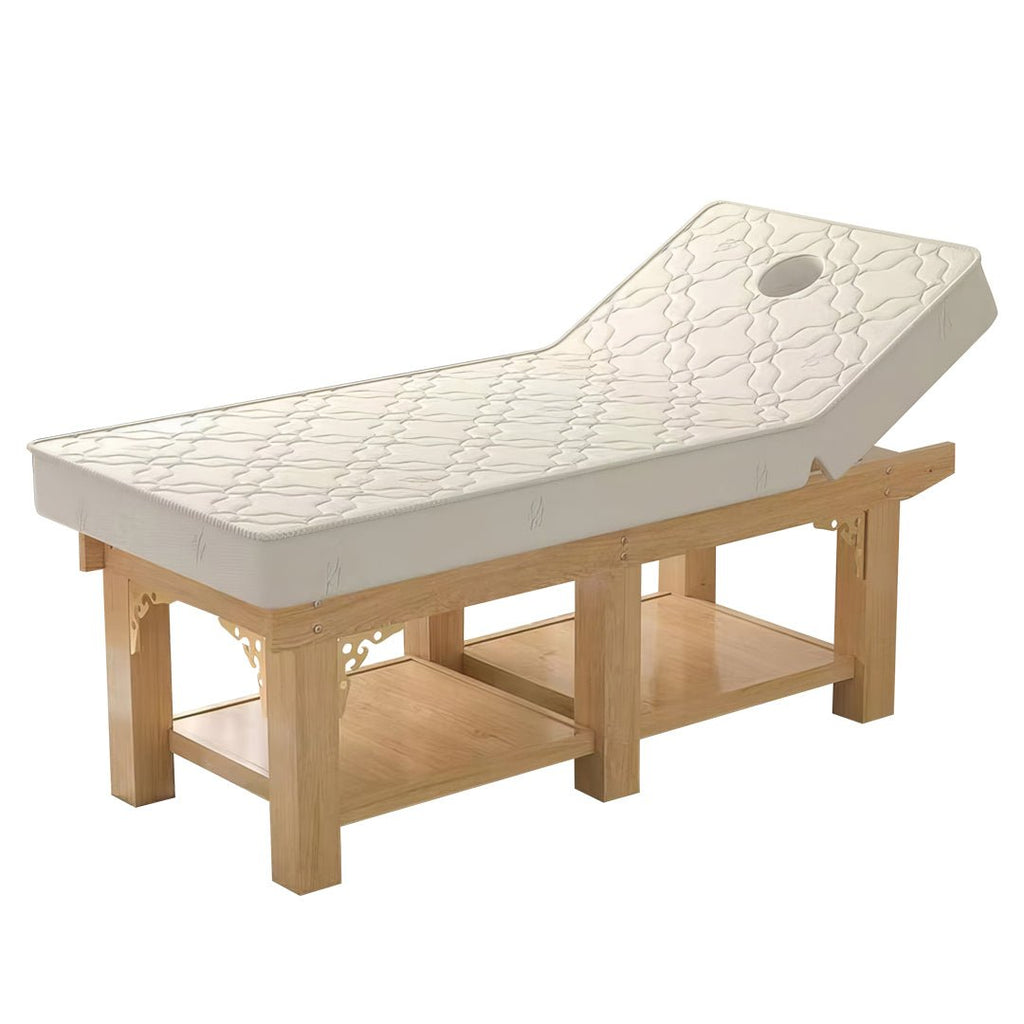 Extra Wide Wooden Stationary Tilt Massage SPA Table - GreenLife-Stationary Massage Table