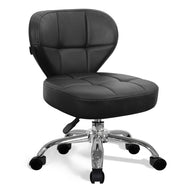 Black Hydraulic Low Rolling Pedicure Stool - 0010